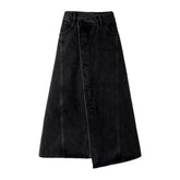 Asymmetrischer A-Linien-Jeansrock für Damen